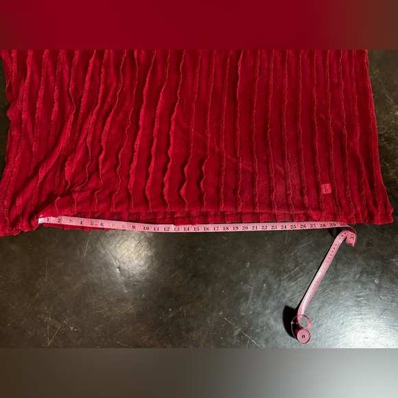 Bobeau Red Sweater/Pancho with interesting texture, M - Picture 7 of 12